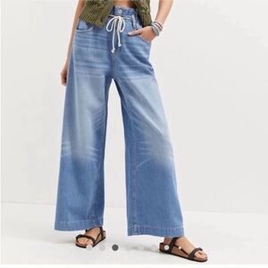 Pilcro Blue Wide Leg Jeans